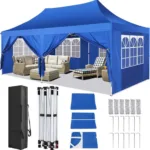 🔥[Hot sale]🔥10x20Pop up Canopy Tent with 6 sidewalls Commercial Heavy Duty Canopy UPF 50+ All Weather Waterproof Outdoor Wedding Party Tents
