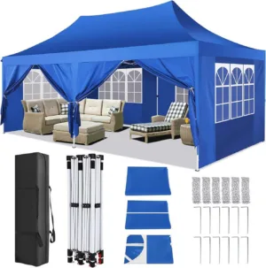 🔥[Hot sale]🔥10x20Pop up Canopy Tent with 6 sidewalls Commercial Heavy Duty Canopy UPF 50+ All Weather Waterproof Outdoor Wedding Party Tents