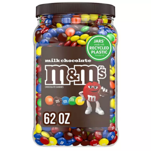 M&M-S Milk Chocolate Candy. 62 oz.