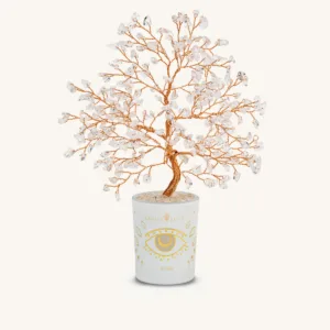 Amplified Dreams Crystal Quartz April Birthday Tree
